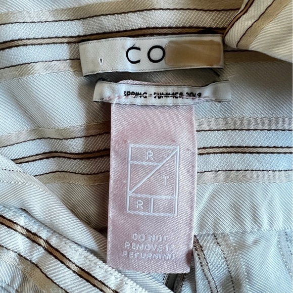 CO Ivory Striped Shirtdress no belt size smalll - Picture 11 of 16